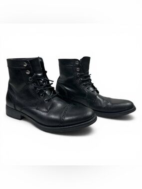 Express Leather Lace-up Combat Boots